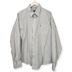 Urban Pipeline Blue & White Pin Striped Long Sleeve Dress/Casual Shirt Size XXL